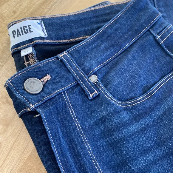 Paige Manhattan Dark wash Bootcut Jeans Sz 27 ECU - Picture 4 of 10